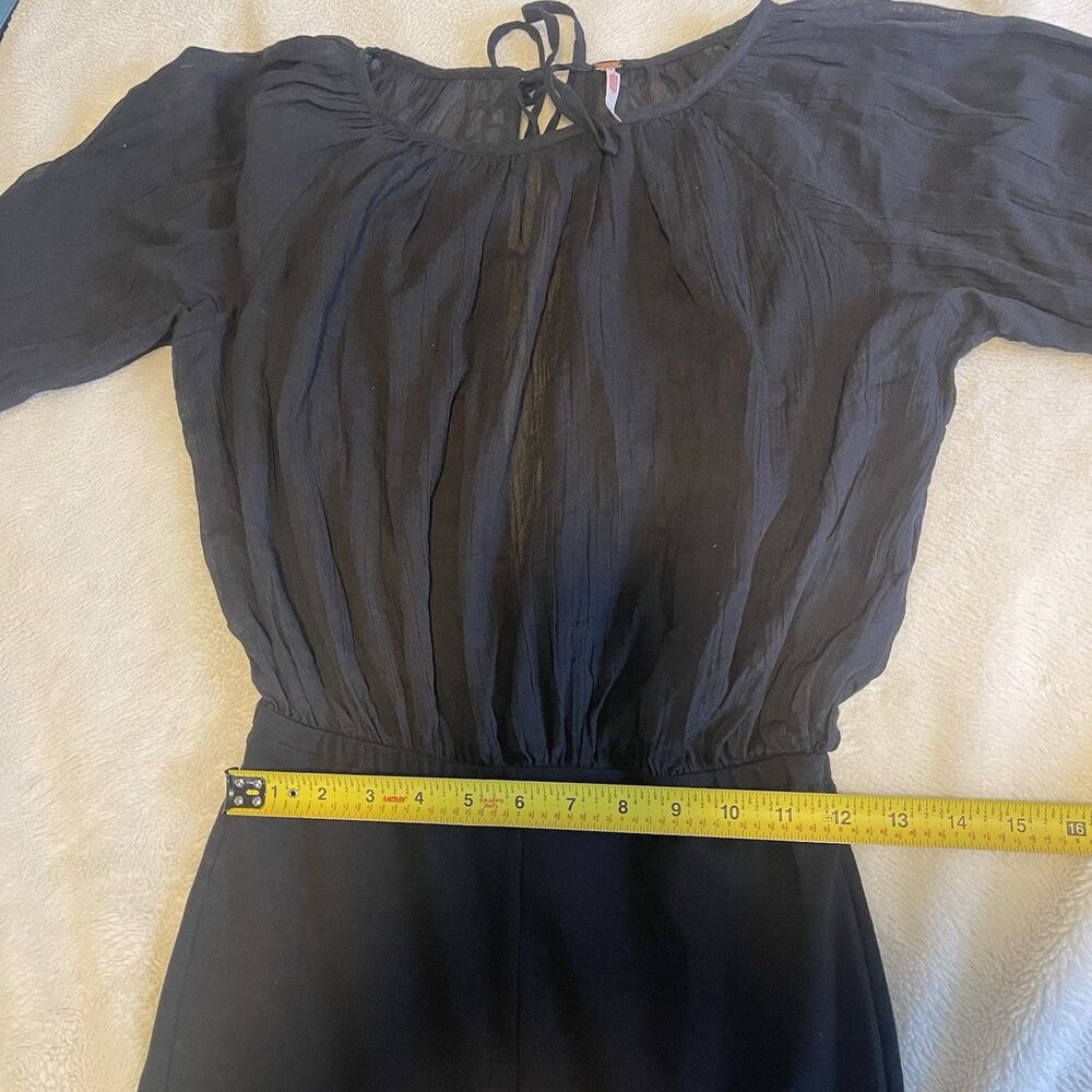 Free People Real Resort Romper Size S Color Black NWOT - Picture 3 of 10